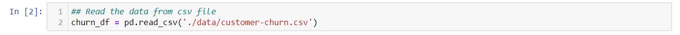 Import data using read_csv